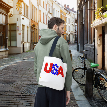 Tote Bag | USA Patriotic Design | Fourth of July Eco-Friendly Carryall