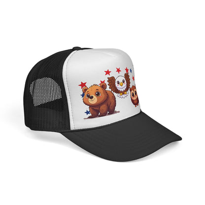 Trucker Hat | Cute Bear, Owl & Eagle Design | Fun Summer Cap for Animal Lovers and Camp Style