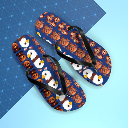Flip Flops Cute Animal Print | Fun Summer Sandals for Beach Days, Poolside Chill, and Animal Lovers