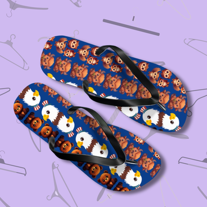 Flip Flops Cute Animal Print | Fun Summer Sandals for Beach Days, Poolside Chill, and Animal Lovers