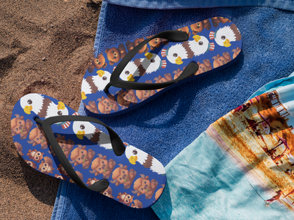 Flip Flops Cute Animal Print | Fun Summer Sandals for Beach Days, Poolside Chill, and Animal Lovers