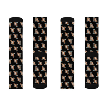 Cute Cat & Scratcher Pattern Socks | Cozy, Fun, Unisex Cat Lover Gift