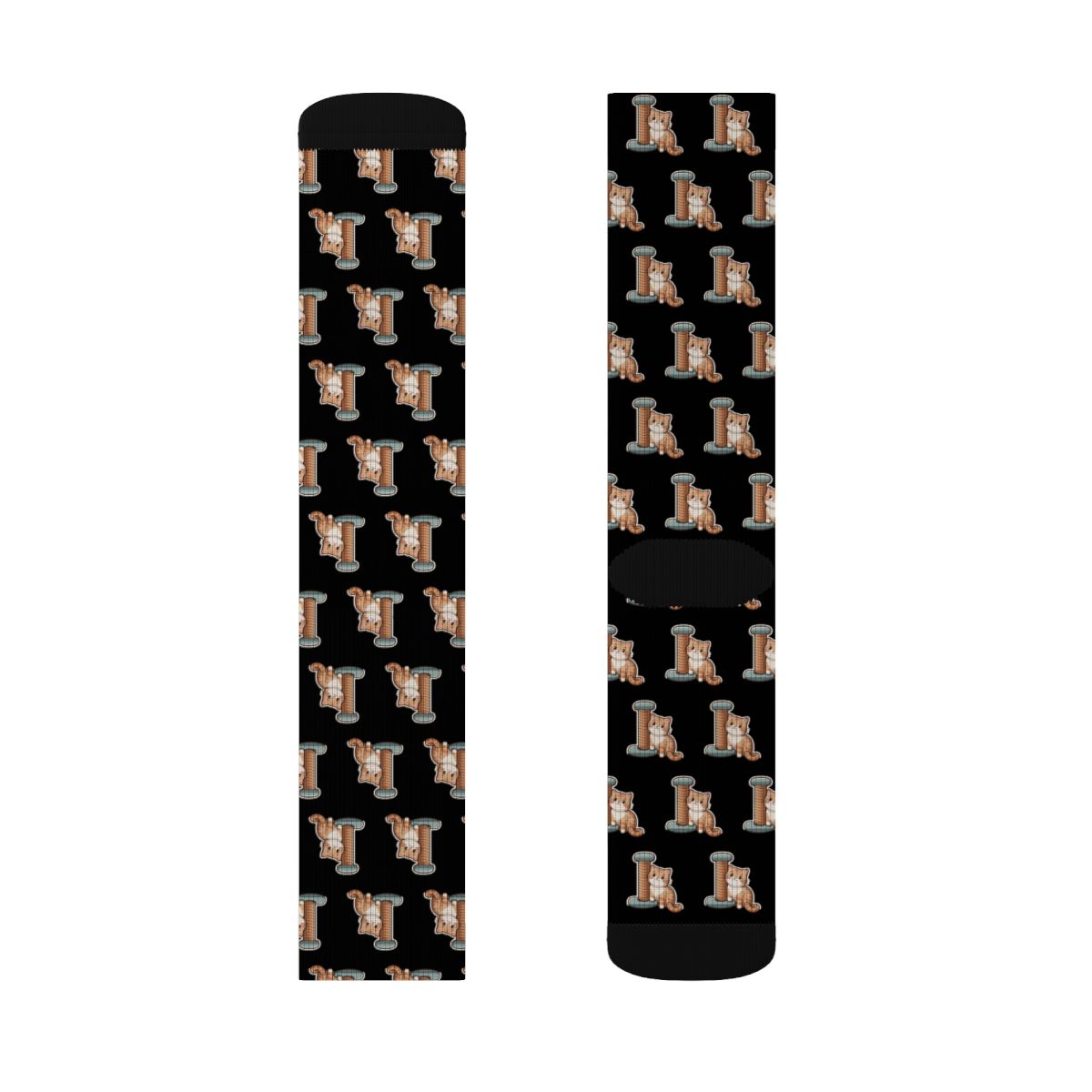 Cute Cat & Scratcher Pattern Socks | Cozy, Fun, Unisex Cat Lover Gift