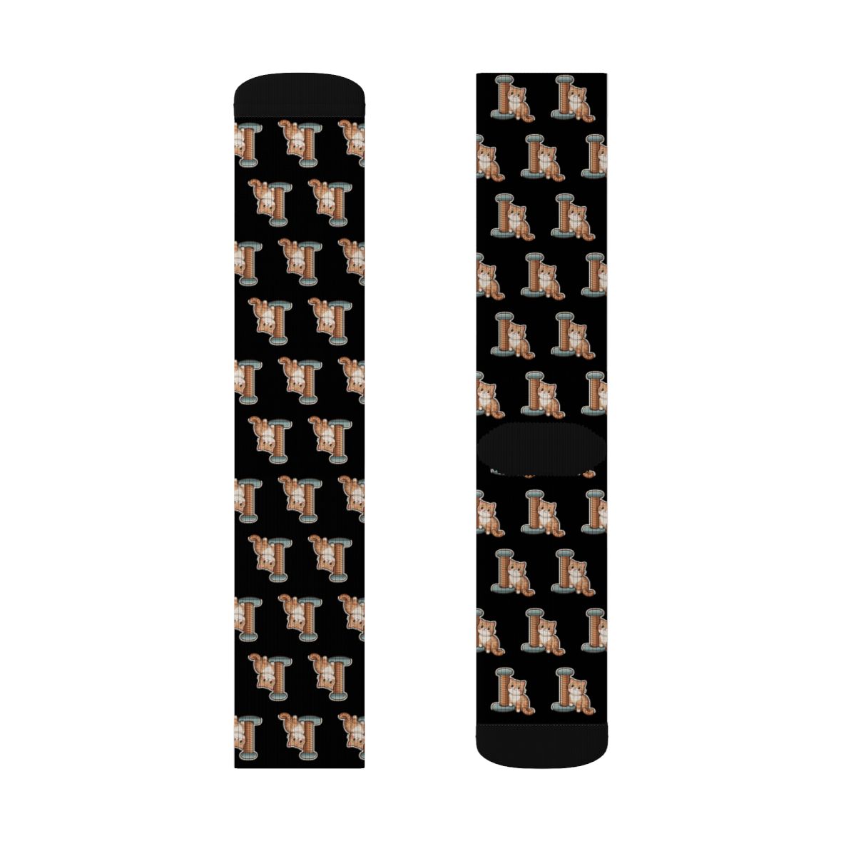 Cute Cat & Scratcher Pattern Socks | Cozy, Fun, Unisex Cat Lover Gift