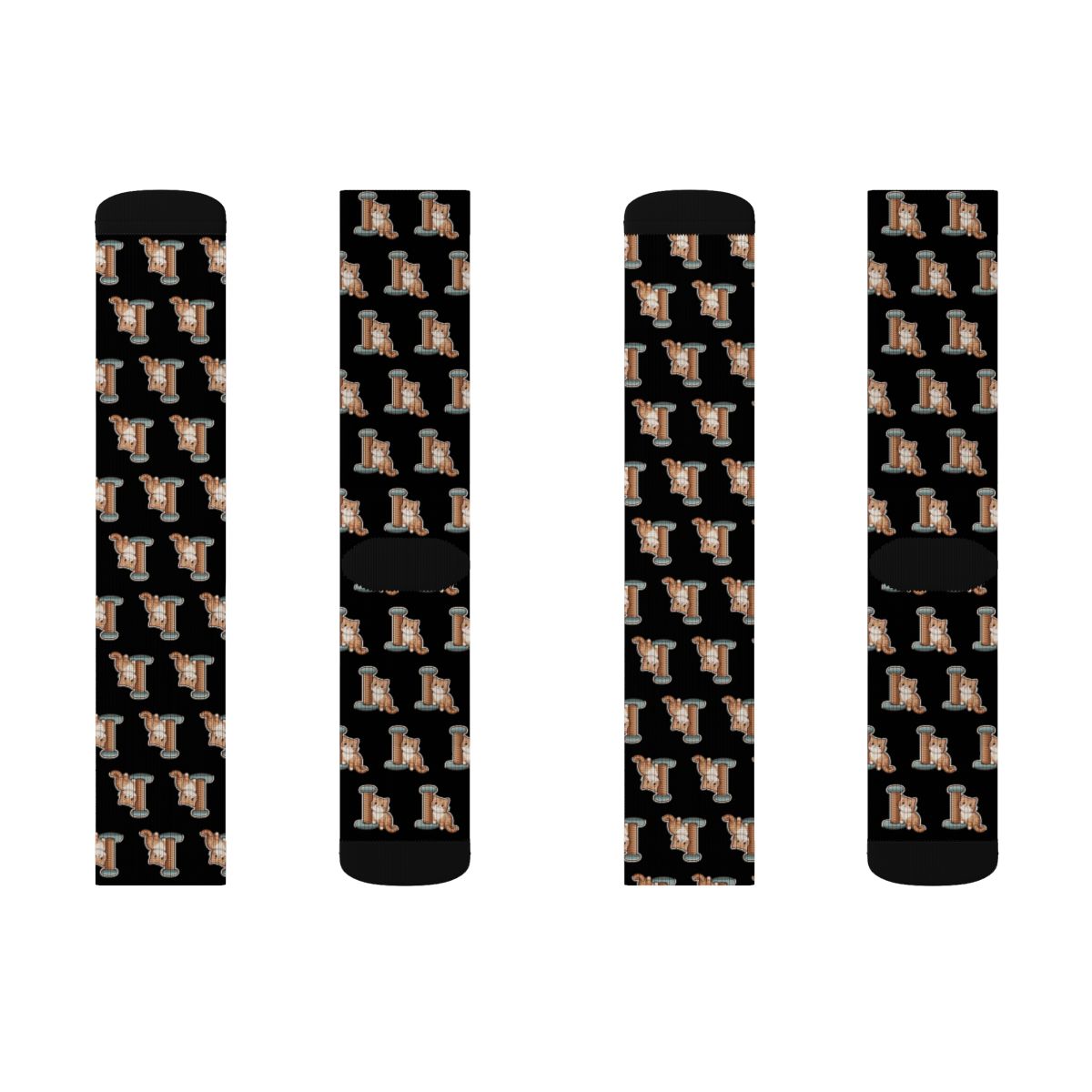 Cute Cat & Scratcher Pattern Socks | Cozy, Fun, Unisex Cat Lover Gift