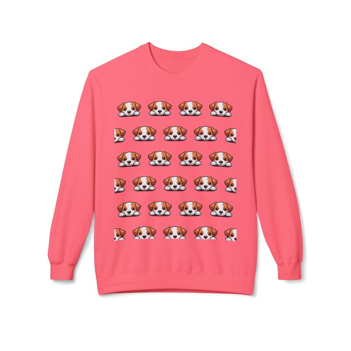 I Woof You <3 Puppy Faces Sweatshirt | Cute & Cozy Unisex Dog Lover Fleece CrewneckCrewneck