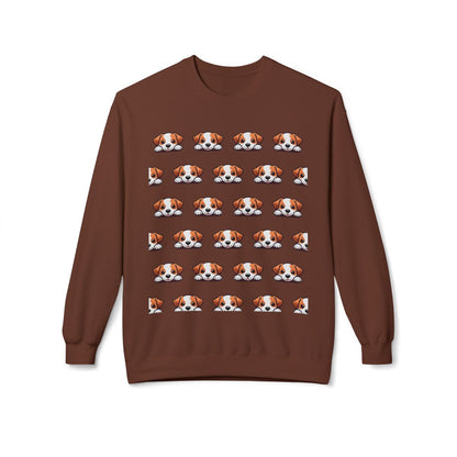 I Woof You <3 Puppy Faces Sweatshirt | Cute & Cozy Unisex Dog Lover Fleece CrewneckCrewneck