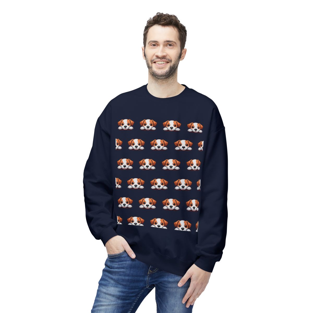 I Woof You <3 Puppy Faces Sweatshirt | Cute & Cozy Unisex Dog Lover Fleece CrewneckCrewneck