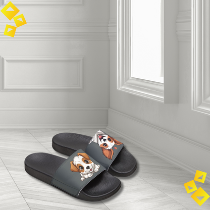 Sandals, Jack Russell Terrier Cartoon Dog Print, Womens Removable Strap Shoes, Cute Puppy Summer Footwear, Gift for Dog Moms