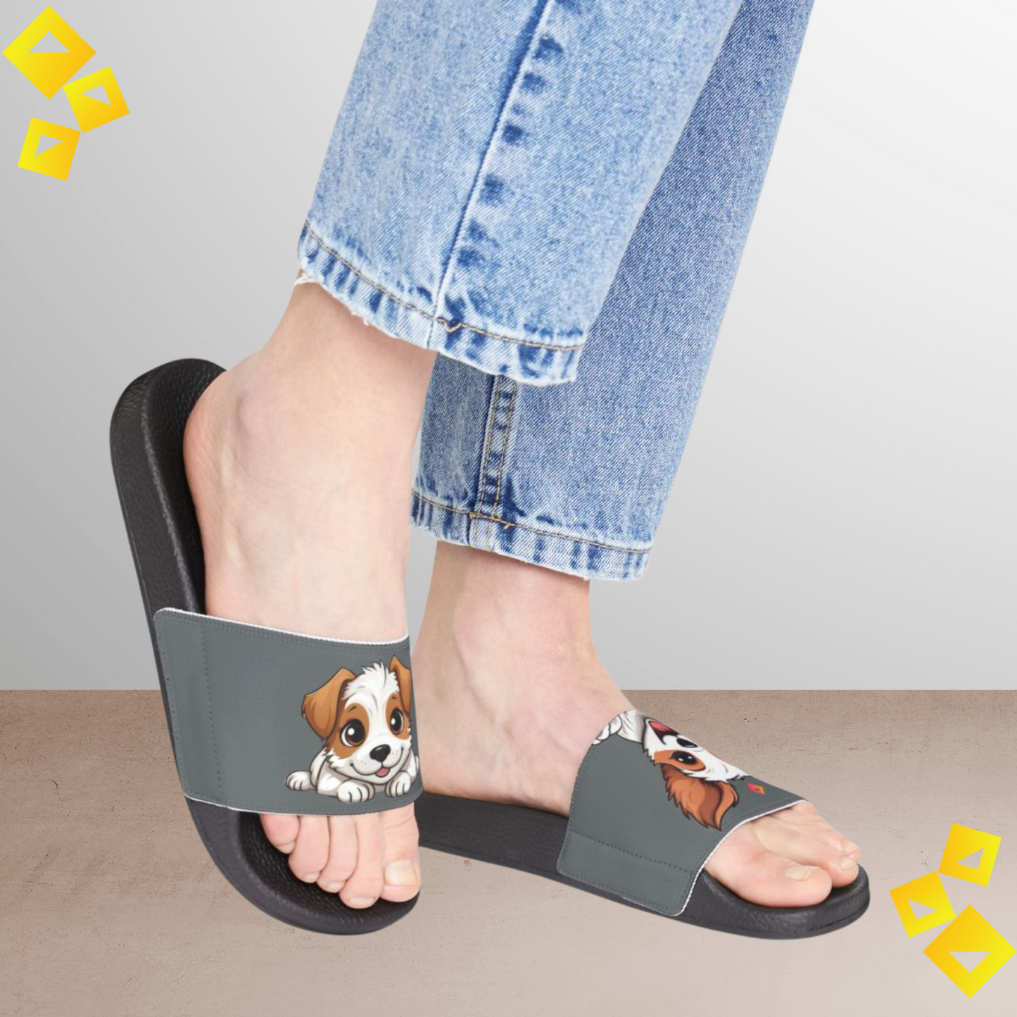Sandals, Jack Russell Terrier Cartoon Dog Print, Womens Removable Strap Shoes, Cute Puppy Summer Footwear, Gift for Dog Moms