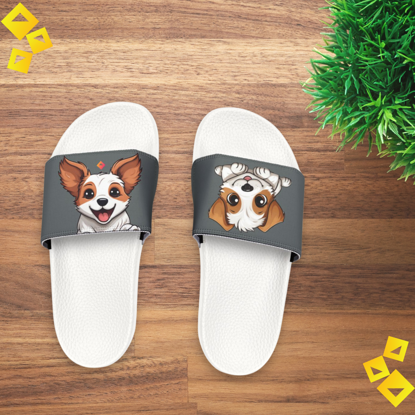 Sandals, Jack Russell Terrier Cartoon Dog Print, Womens Removable Strap Shoes, Cute Puppy Summer Footwear, Gift for Dog Moms