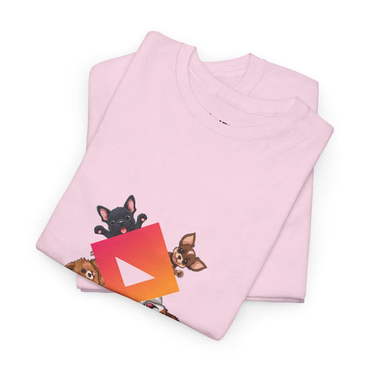 Unisex T-Shirt – Cute Puppy Faces – Colorful Dog Art by JEM