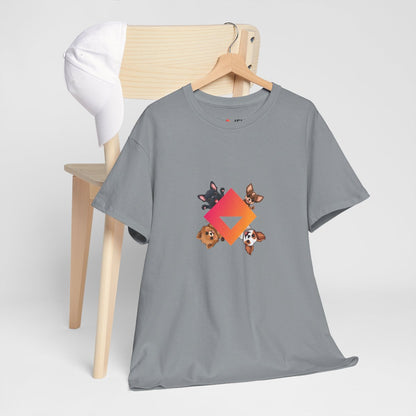 Unisex T-Shirt – Cute Puppy Faces – Colorful Dog Art by JEM