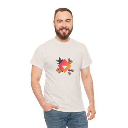 Unisex T-Shirt – Cute Puppy Faces – Colorful Dog Art by JEM