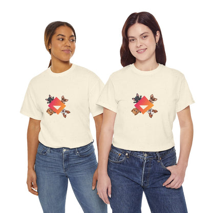 Unisex T-Shirt – Cute Puppy Faces – Colorful Dog Art by JEM