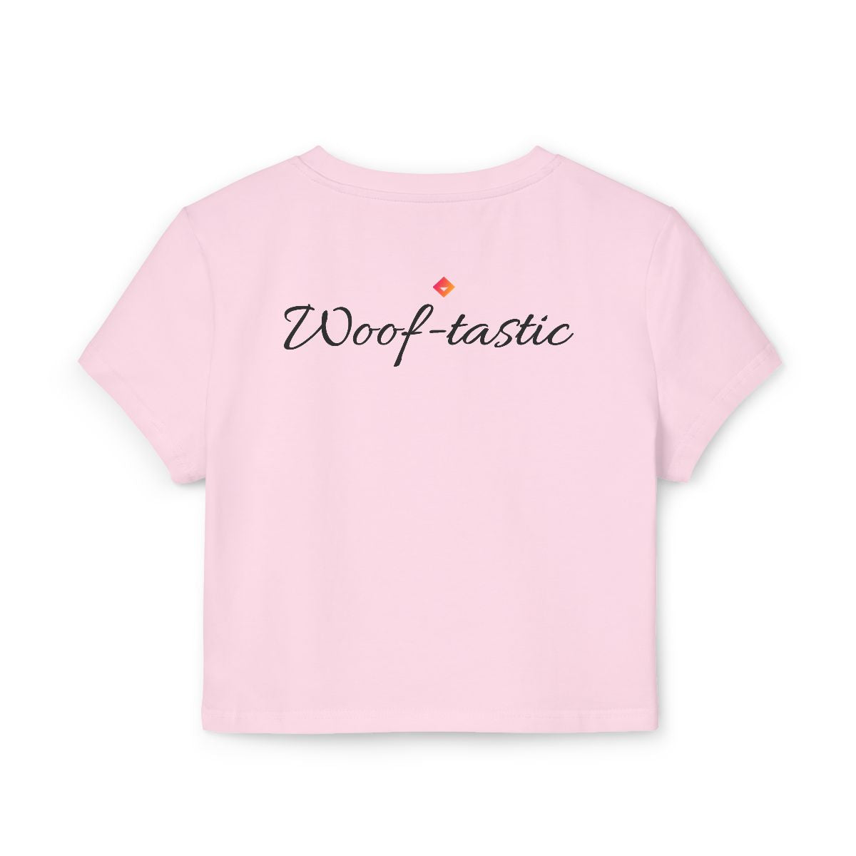 Baby Tee Woof-tastic Vibes Only – Playful Puppy Skateboard Design – Fun Women’s Shirt with Cool Vibes