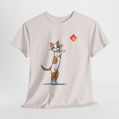 Playful Cat T-Shirt | Orange Tabby & JEM Diamond Design | Gift for Cat Lovers