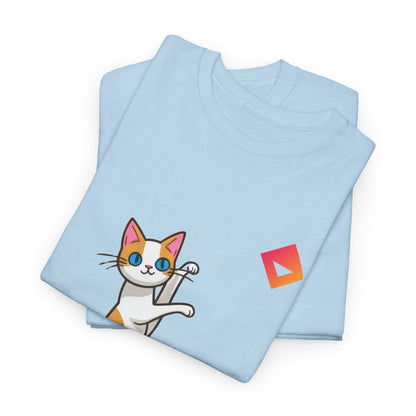 Playful Cat T-Shirt | Orange Tabby & JEM Diamond Design | Gift for Cat Lovers
