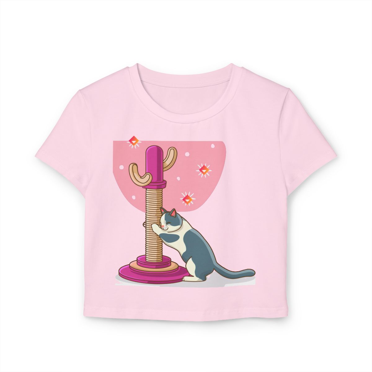 Scratch That! | Baby Tee for Cat Lovers with Cosmic Style
