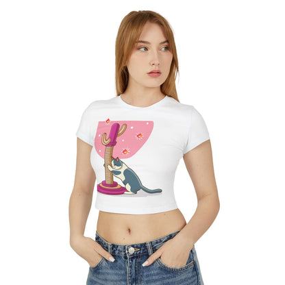 Scratch That! | Baby Tee for Cat Lovers with Cosmic Style