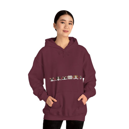 Dog Faces Hoodie | Cute Puppy Lineup Sweatshirt | Unisex Heavy Blend Hoodie