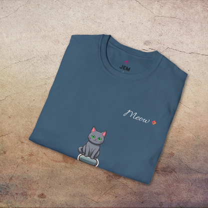 MEOW MEOW Cartoon Cat T-Shirt