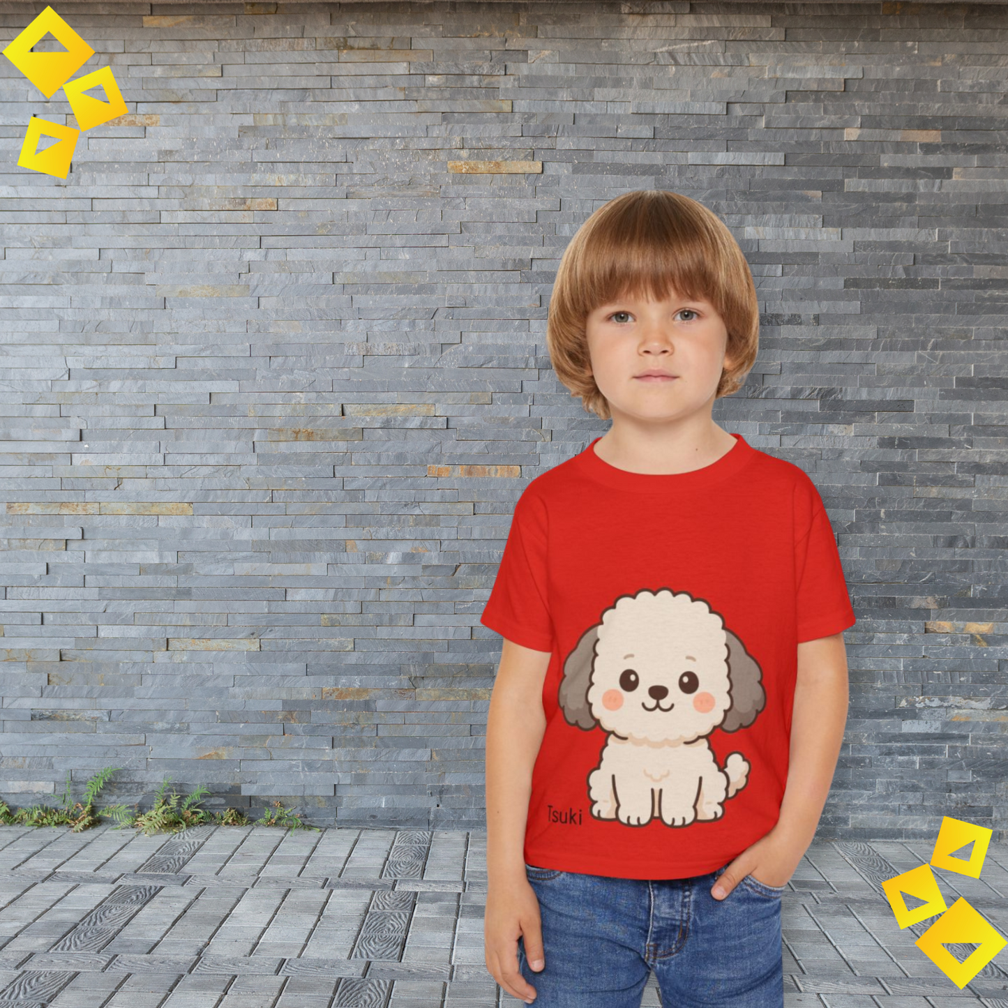 Toddler Tee, Cute Puppy Dog Print T Shirt, Kids Cotton Top, Adorable Pet Lover Outfit, Birthday Gift, Playdate Apparel