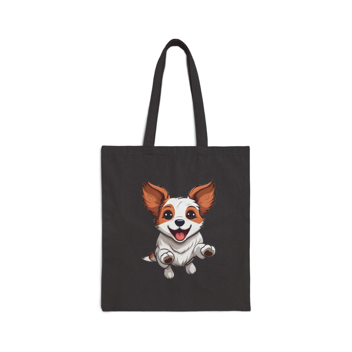 Skater Pup Cotton Tote Bag | Reusable Dog Lover Canvas Bag | Eco-Friendly Market Tote