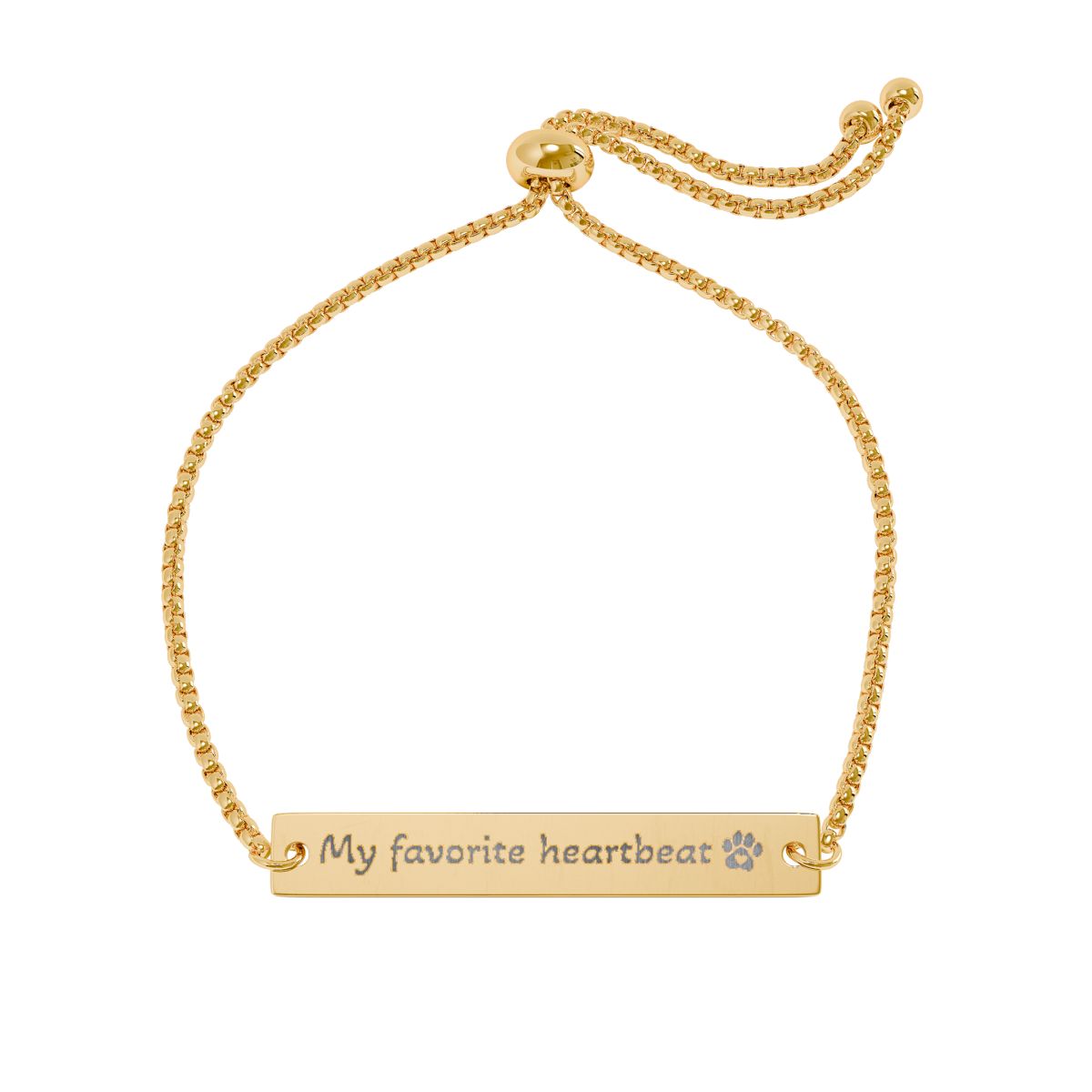 Flat Bar Bracelet, Mother's Day Bracelet, Engraved Pet Mom Bracelet, Paw Print, Adjustable Chain, Pet Lover Gift