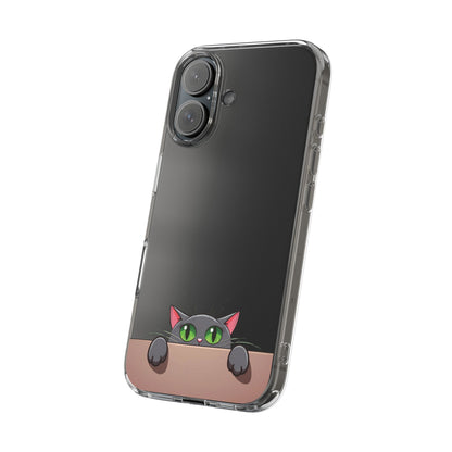 Phone Cases With Cute Cat Design - Clear Silicone Phone Cases Samsung and iPhone