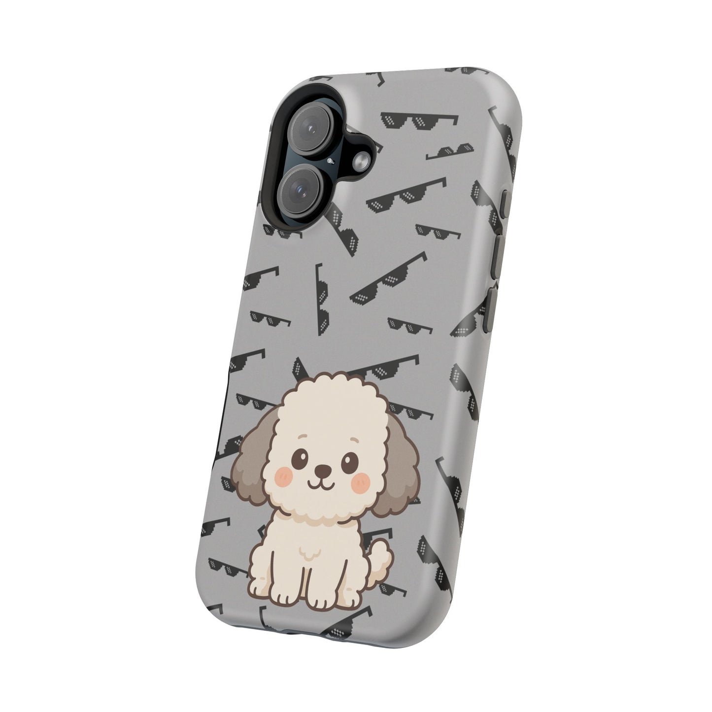 Cute Dog Magnetic Phone Case | Pet Lover Gift | Stylish Tough Cover | Cartoon Dog Print | MagSafe Compatible | Fun Phone Accessory