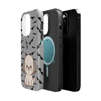 Cute Dog Magnetic Phone Case | Pet Lover Gift | Stylish Tough Cover | Cartoon Dog Print | MagSafe Compatible | Fun Phone Accessory