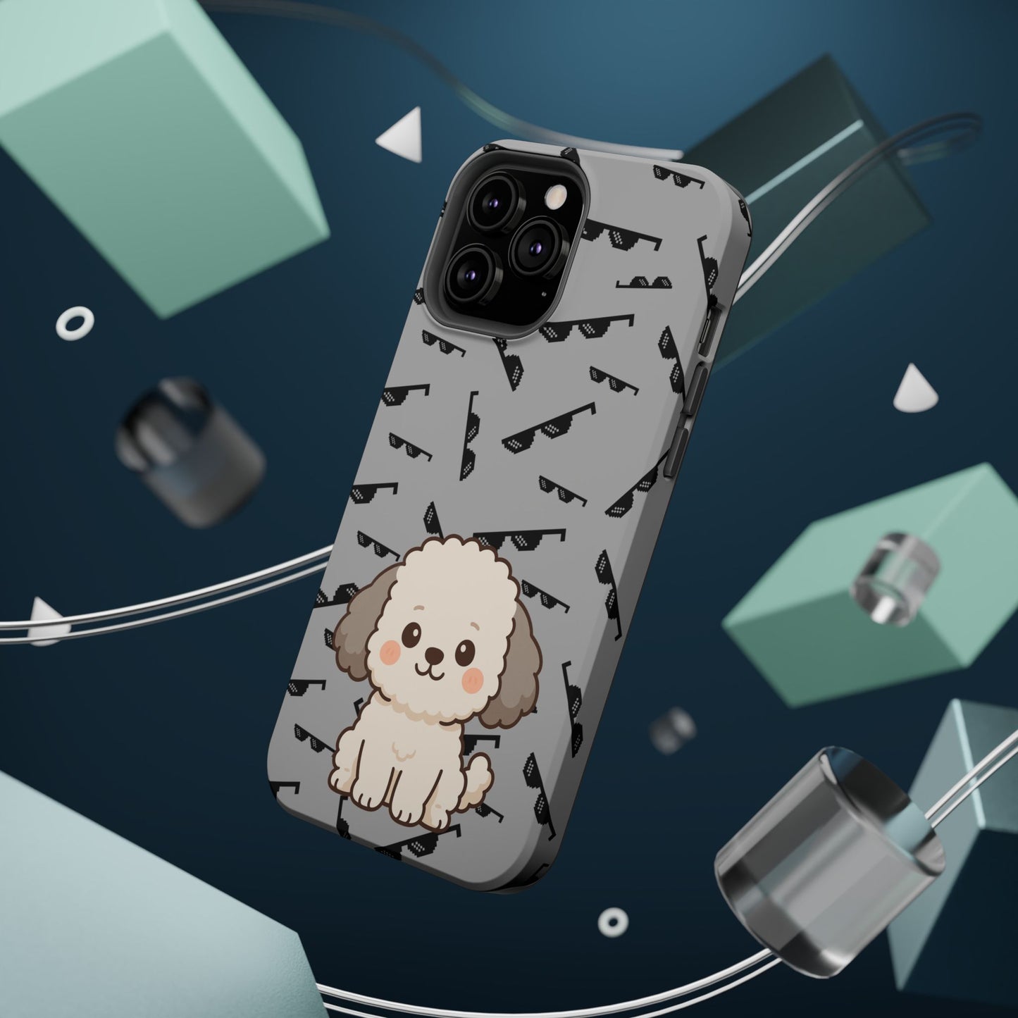 Cute Dog Magnetic Phone Case | Pet Lover Gift | Stylish Tough Cover | Cartoon Dog Print | MagSafe Compatible | Fun Phone Accessory