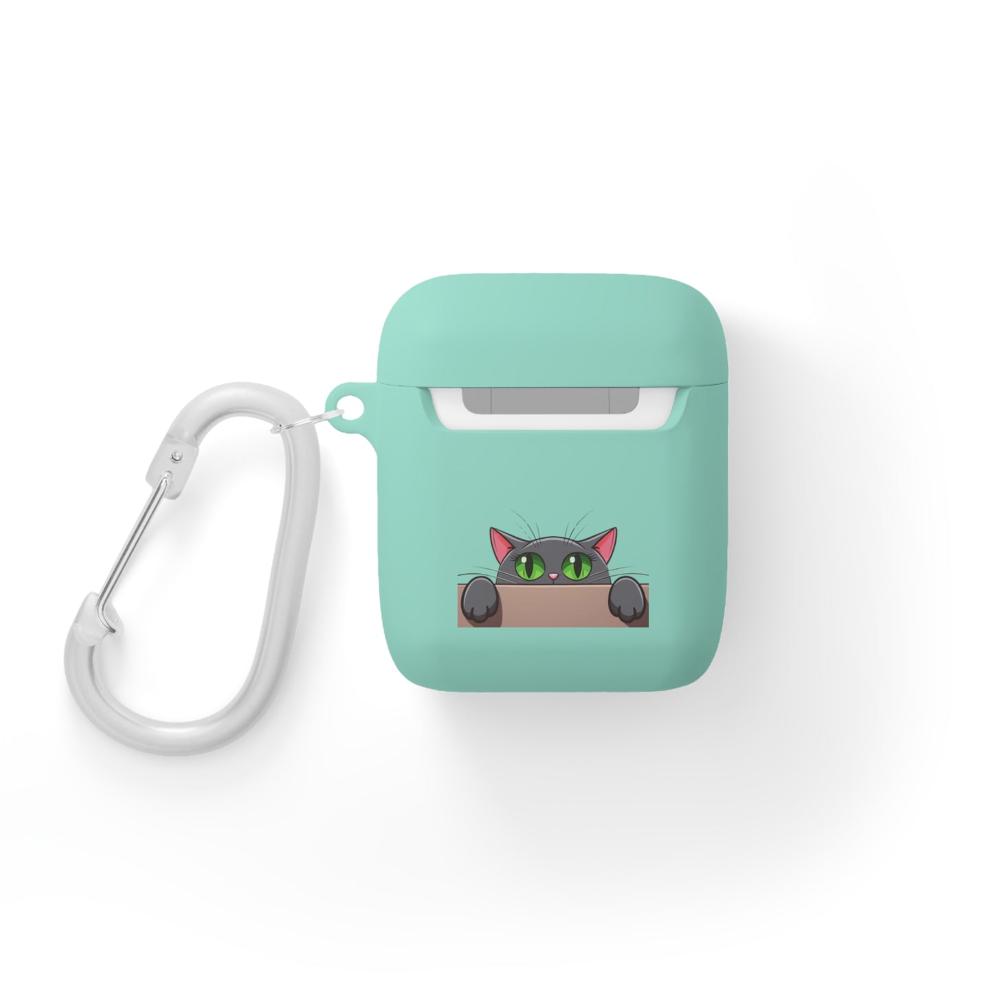 AirPods and AirPods Pro Case Cover - MEOW Cute Green Eyed Cat