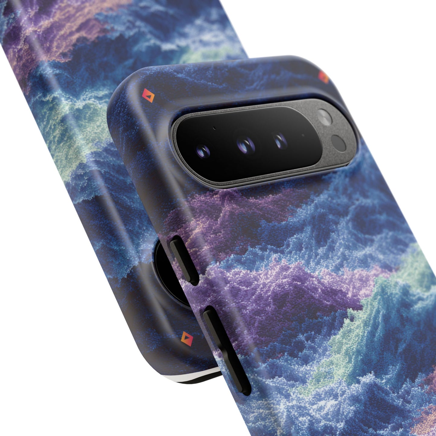 iPhone 17 Tough Case - Stormy Ocean Wave Pattern - Blue & Purple Water Design Protective Phone Cover for Sea Lovers