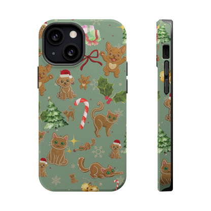 iPhone 17 Tough Case - Christmas Gingerbread Cookie & Candy Cane Pattern - Festive Holiday Protective Phone Cover for Winter Cheer