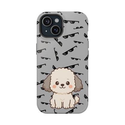Cute Dog Magnetic Phone Case | Pet Lover Gift | Stylish Tough Cover | Cartoon Dog Print | MagSafe Compatible | Fun Phone Accessory