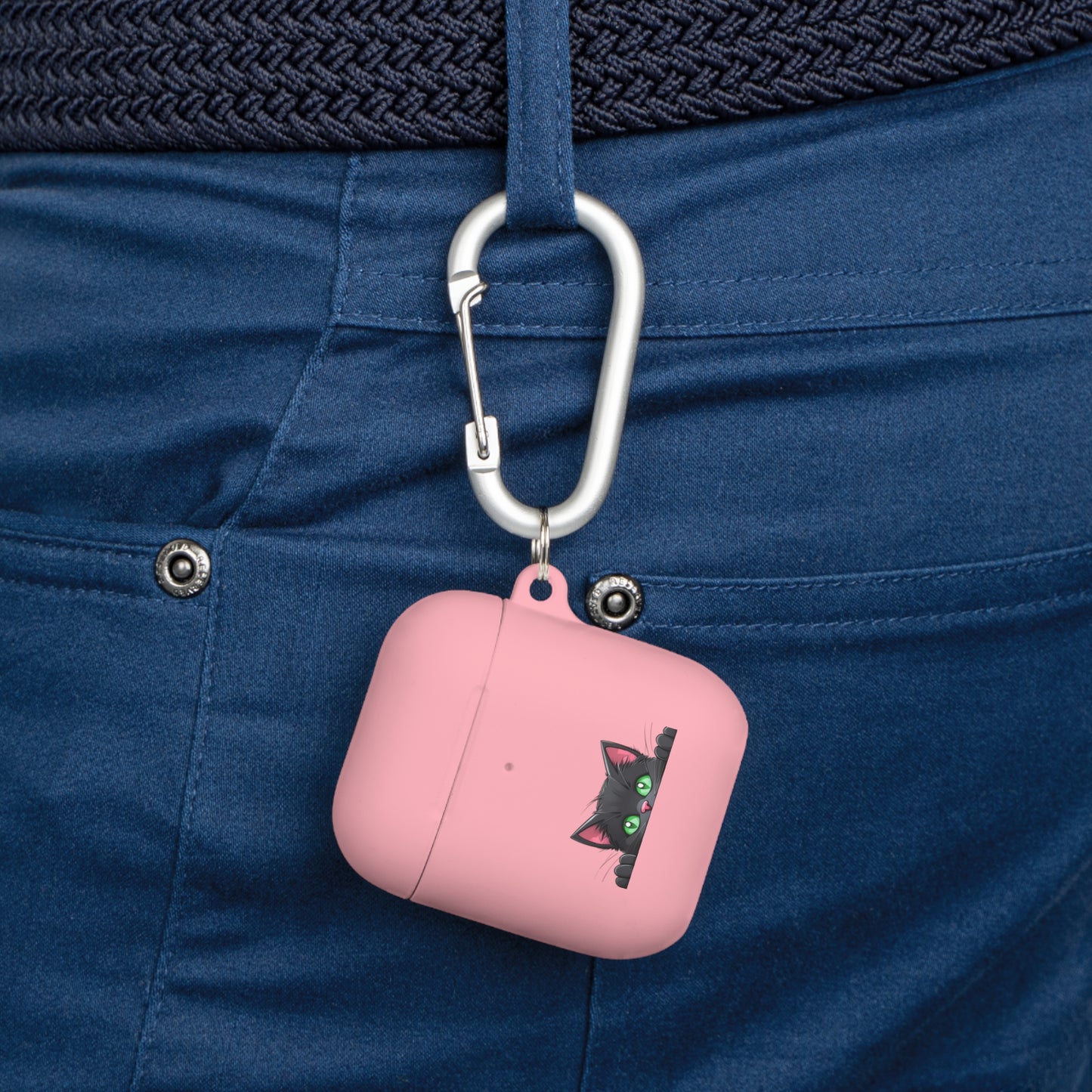 AirPods and AirPods Pro Case Cover - MEOW Cute Green Eyed Cat