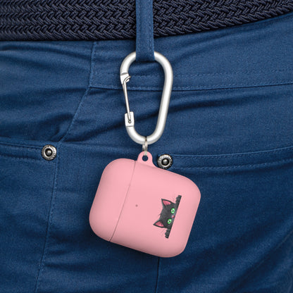AirPods and AirPods Pro Case Cover - MEOW Cute Green Eyed Cat