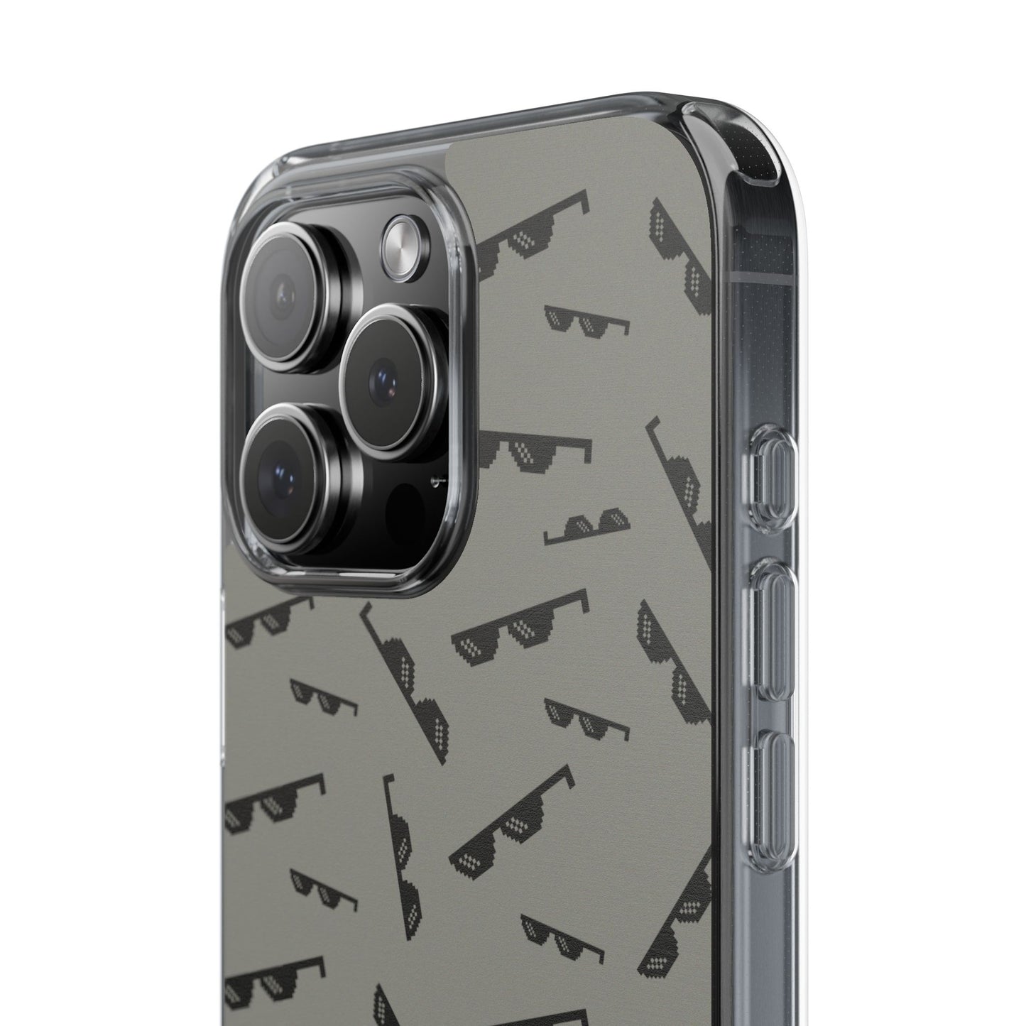 iPhone Case with Trendy Poodle and Sunglasses Pattern | Cute Kawaii Dog Design | Clear Protective Phone Cover