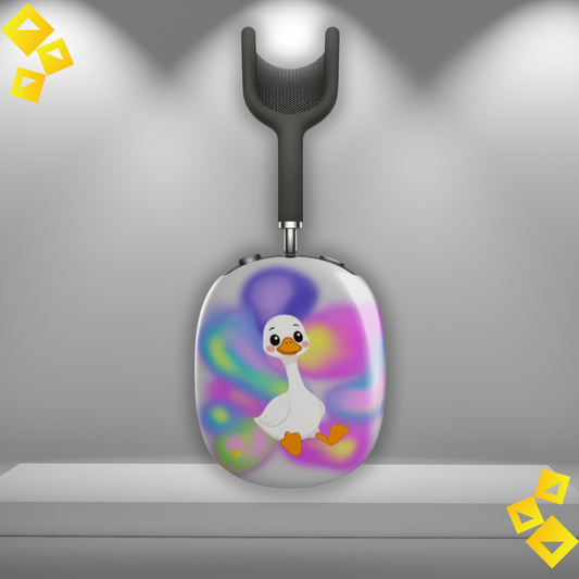 Cute Goose AirPods Max® Case | Vibrant Aura Style Protective Cover Set | Funny Goose | Glossy or Matte Snap-On Earcup Shells for Apple®