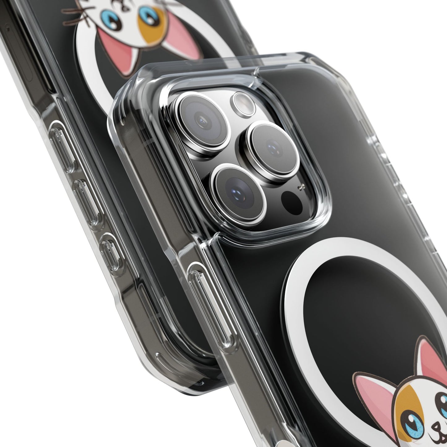 MagSafe® Cat-titude | Magnetic Clear Impact Case | Cute Calico Kitty Design