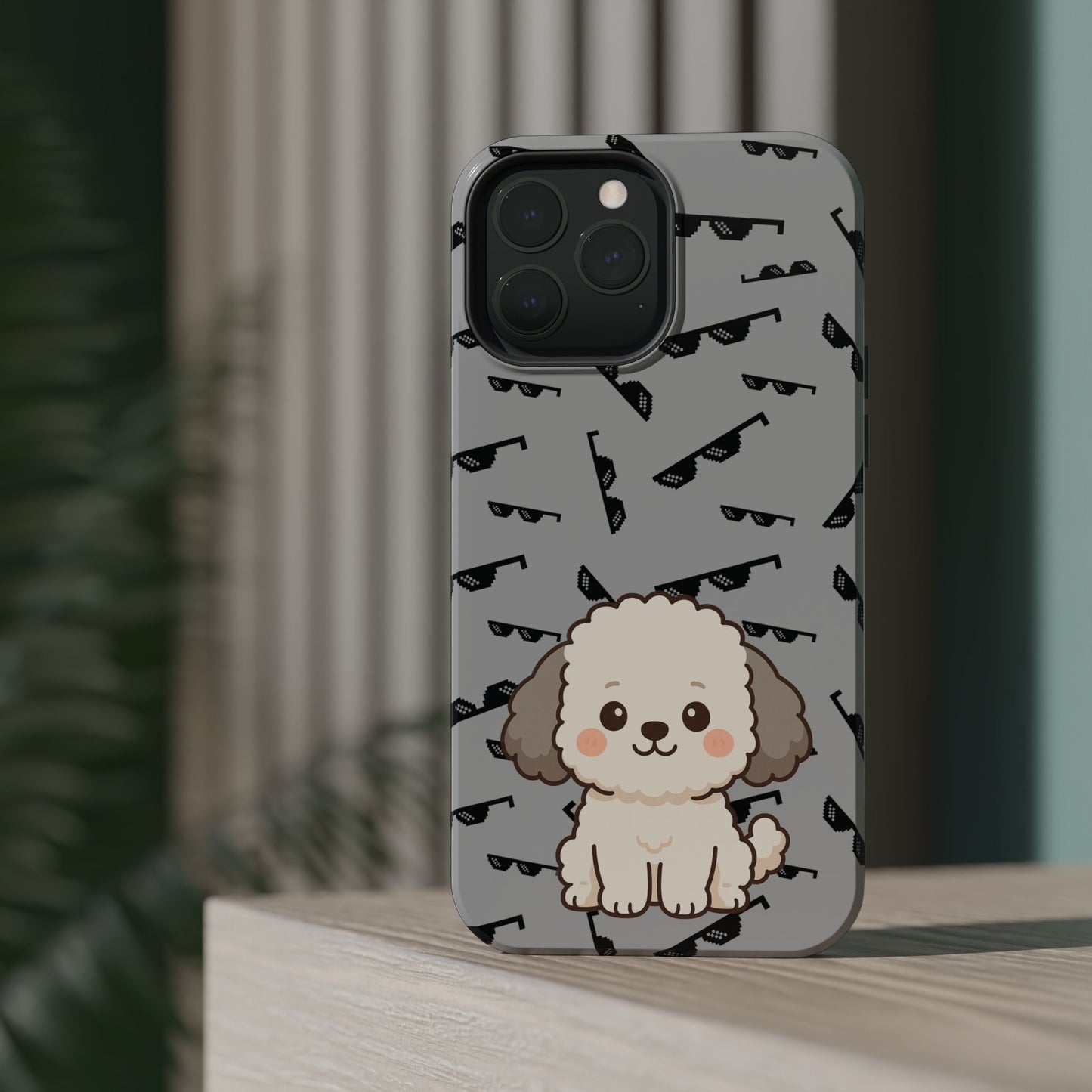 Cute Dog Magnetic Phone Case | Pet Lover Gift | Stylish Tough Cover | Cartoon Dog Print | MagSafe Compatible | Fun Phone Accessory
