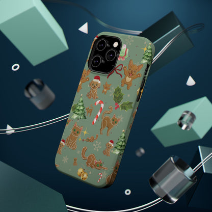 iPhone 17 Tough Case - Christmas Gingerbread Cookie & Candy Cane Pattern - Festive Holiday Protective Phone Cover for Winter Cheer
