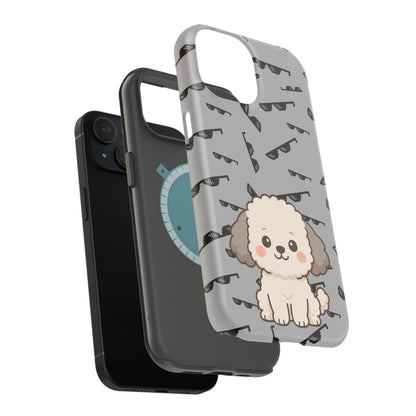 Cute Dog Magnetic Phone Case | Pet Lover Gift | Stylish Tough Cover | Cartoon Dog Print | MagSafe Compatible | Fun Phone Accessory