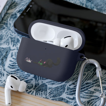 AirPods and AirPods Pro Case Cover - MEOW Cute Green Eyed Cat