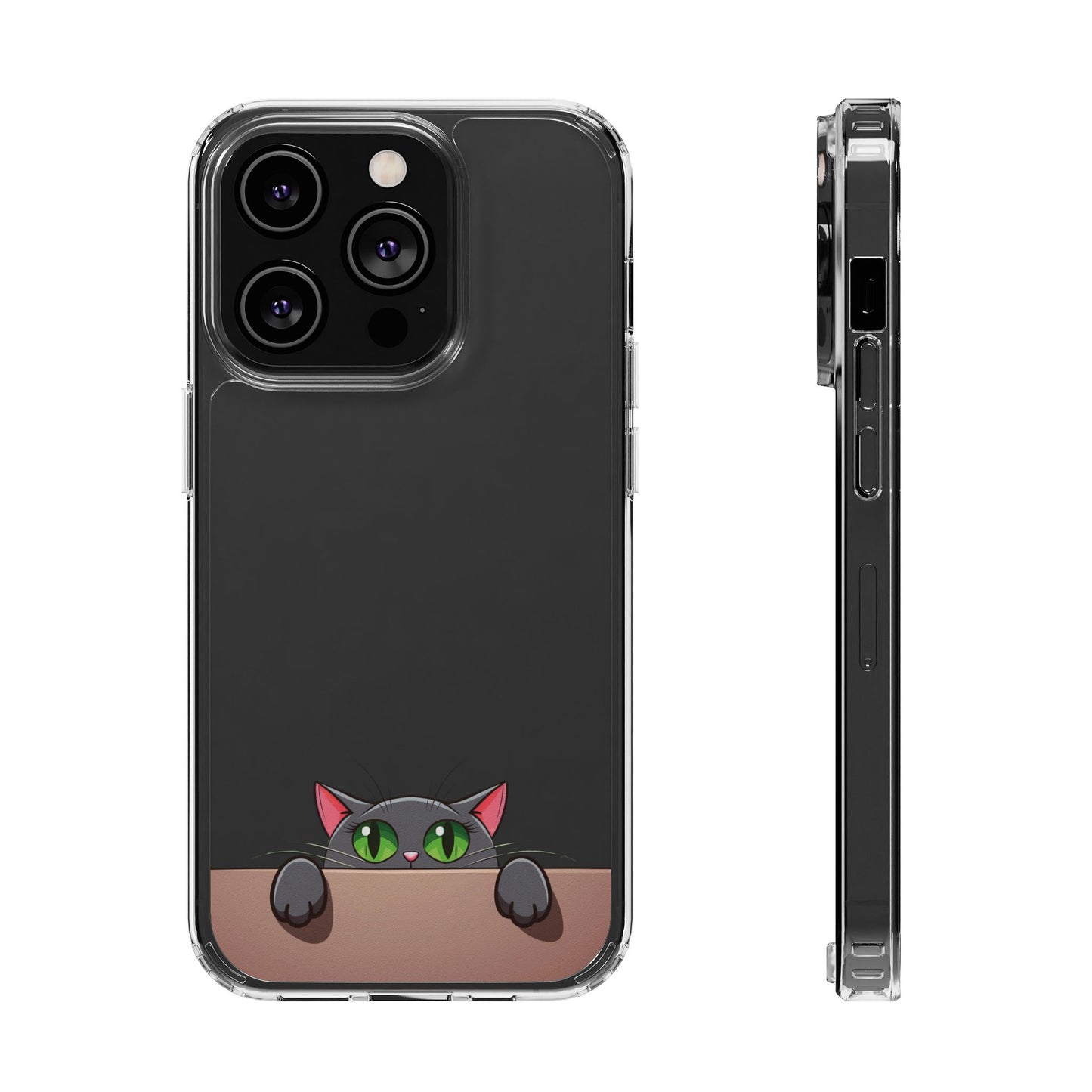 Phone Cases With Cute Cat Design - Clear Silicone Phone Cases Samsung and iPhone