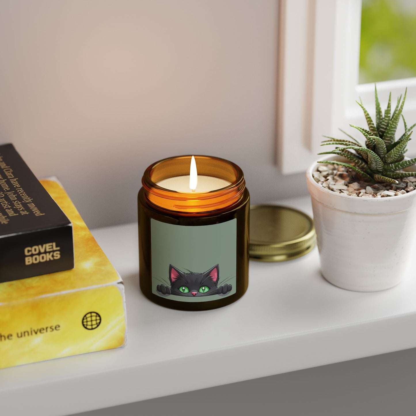 Purrfectly Cozy | Scented Candle with Black Cat Charm
