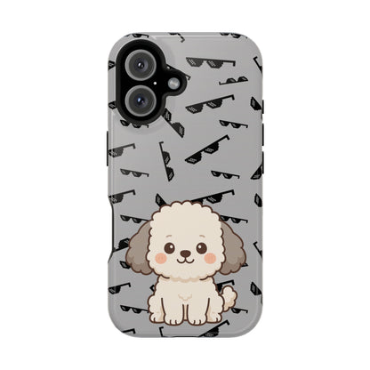 Cute Dog Magnetic Phone Case | Pet Lover Gift | Stylish Tough Cover | Cartoon Dog Print | MagSafe Compatible | Fun Phone Accessory