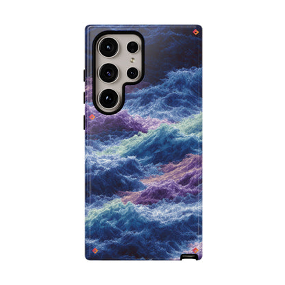 iPhone 17 Tough Case - Stormy Ocean Wave Pattern - Blue & Purple Water Design Protective Phone Cover for Sea Lovers